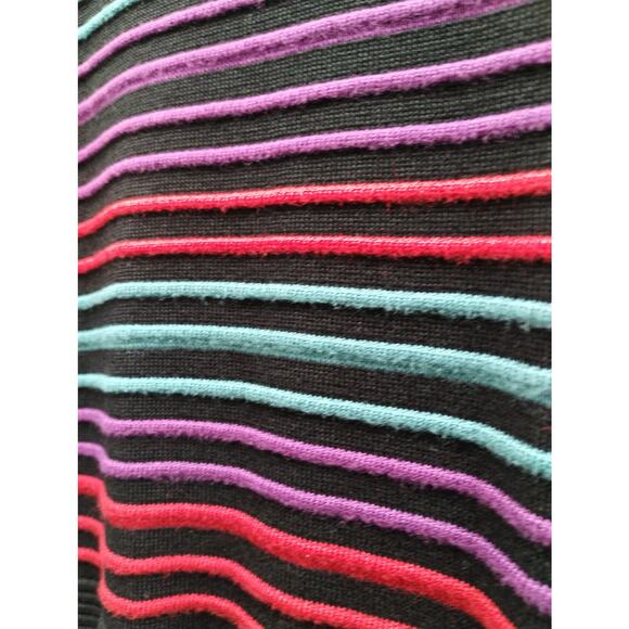 Candie's Size Medium Gigi Skater Multicolor Striped Textured Sweater Dress - Picture 3 of 5